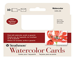 Strathmore Watercolour Cards - 3.5" x 4.8" - Pack of 10 Plain