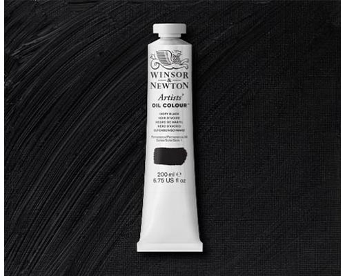 Winsor & Newton Artists' Oil Colour Ivory Black 200ml