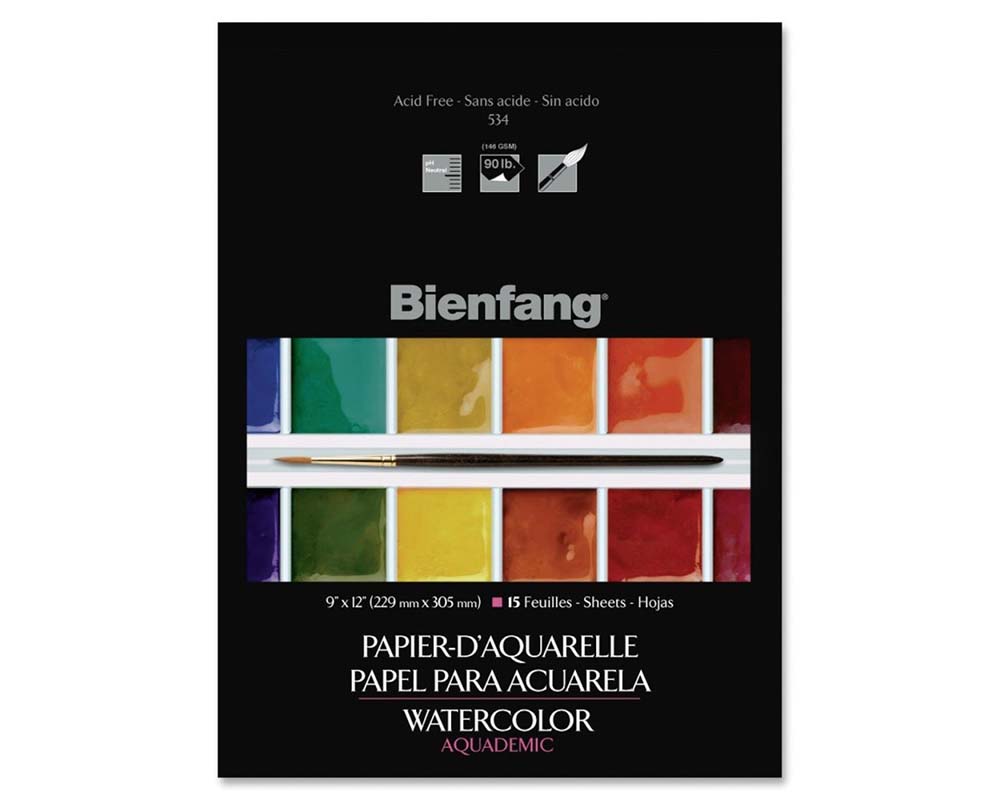 Bienfang Aquademic Watercolour Pad 9 x 12 in.