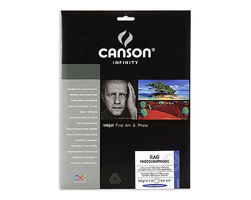 Canson Infinity Rag Photographique 310 GSM- Matte 8.5"x11" 10 Sheets