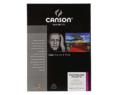 Canson Infinity PhotoSatin Premium Resin Coated 270 GSM- Satin 11"x17" 25 Sheets