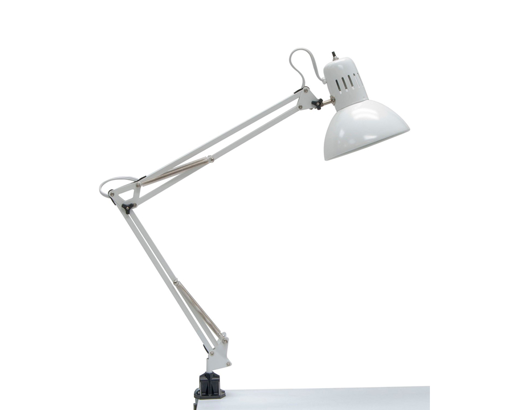 Studio Designs White Swing Arm Lamp With 13-Watt Bulb
