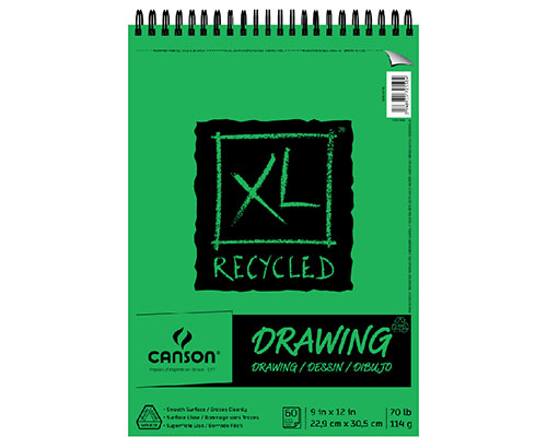Canson XL Recycled Drawing Pad 9"X12" 60 Sheets