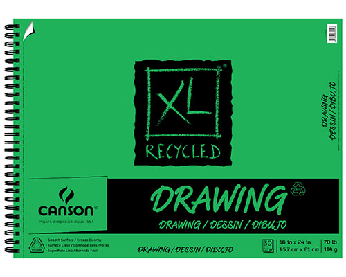 Canson XL Recycled Drawing Pad 18X24 30SH