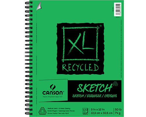 Canson XL Recycled Sketch Pad 9"X12" 100 Sheets