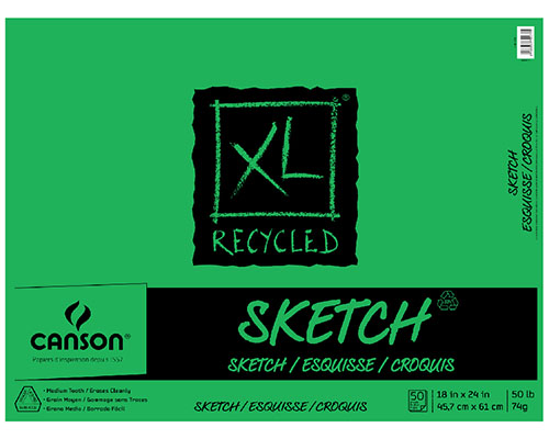 Canson XL Recycled Sketch Pad 18"X24" 50 Sheets