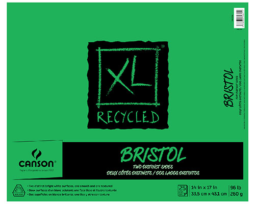 Canson XL Recycled Bristol 2-Sided 14"X17" 25 Sheets
