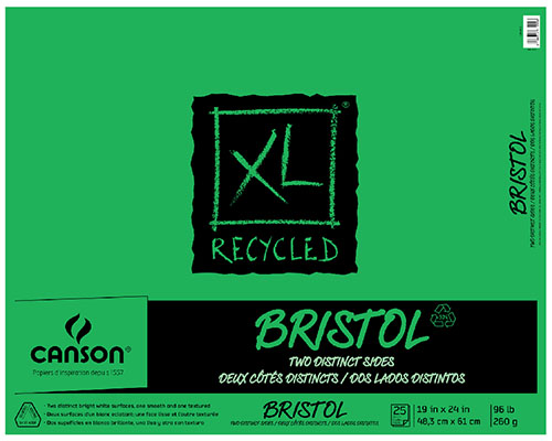 Canson XL Recycled Bristol 2-Sided  19"X24" 25 Sheets