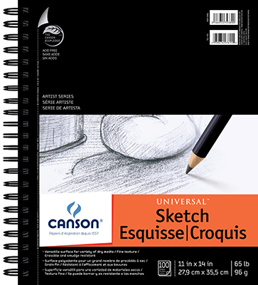 Canson Universal Sketch 11"X14" 100 Sheets