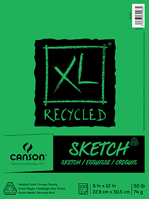 Canson XL Recycled Sketch Pad 9X12  100 Sheets