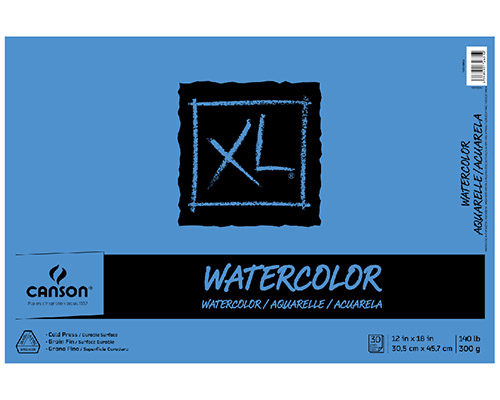 Canson XL Watercolour Pad – 300g – 30 Sheets – 12 x 18 in.