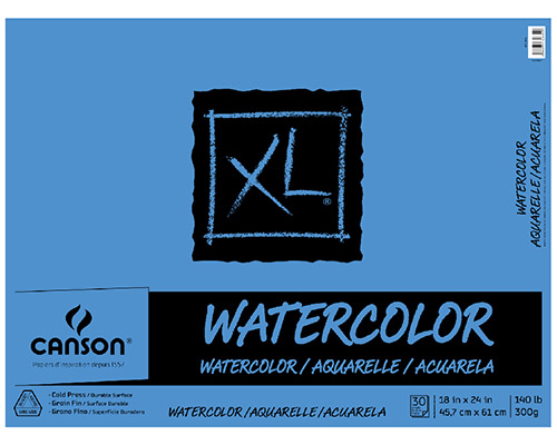Canson XL Watercolour Pad  300g  30 Sheets  18 x 24 in.