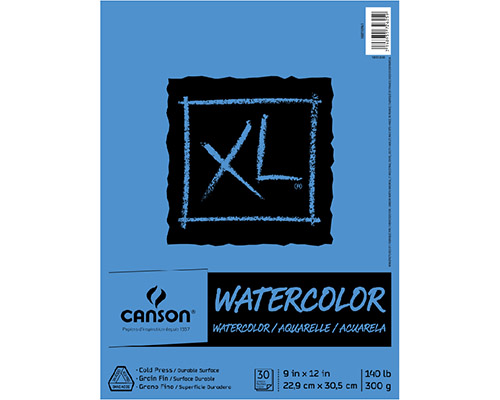 Canson XL Watercolour Pad – 300g – 30 Sheets – 9 x 12 in.