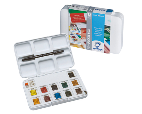 Van Gogh Watercolour Pocket Box- 12 Pans