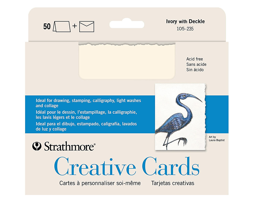 Strathmore Creative Cards Ivory With Deckle 50 Pack 5"x 6.875" 