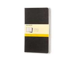 Moleskine Squared Cahier Journals- Black - Large - Set of 3