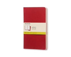 Moleskine Plain Cahier Journals - Red - Large - Set of 3