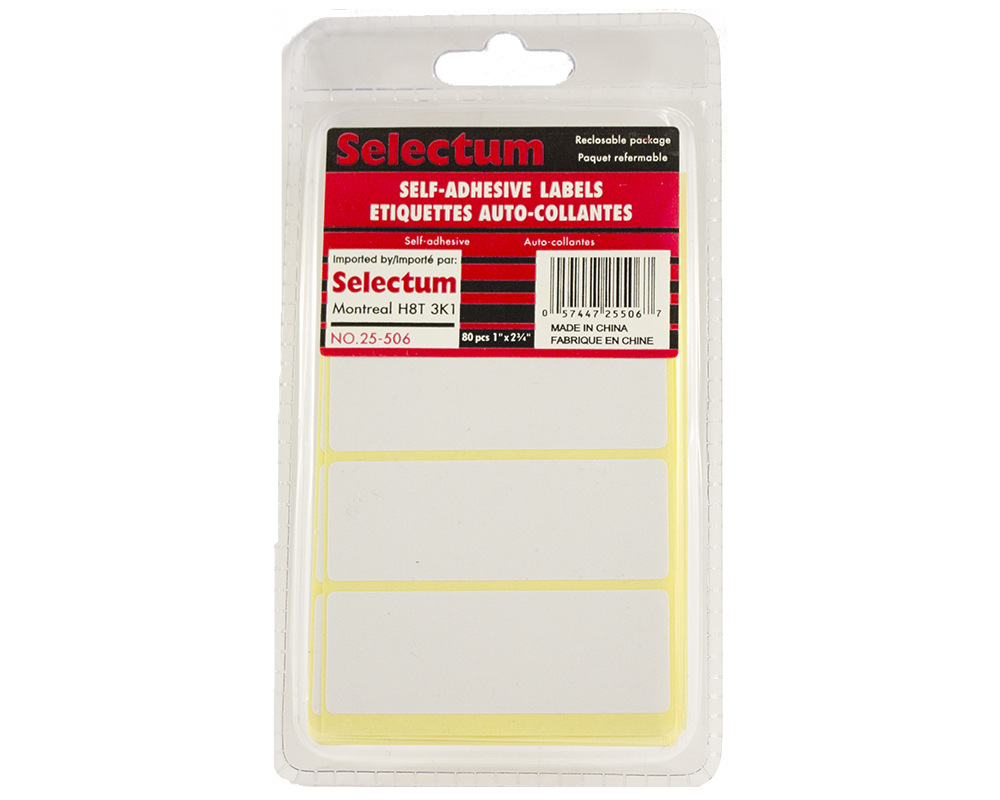 Selectum White Labels 1 X2.75