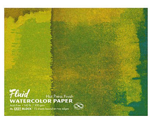 Fluid Watercolour Paper Easy-Block Hot Press 4" x 6"