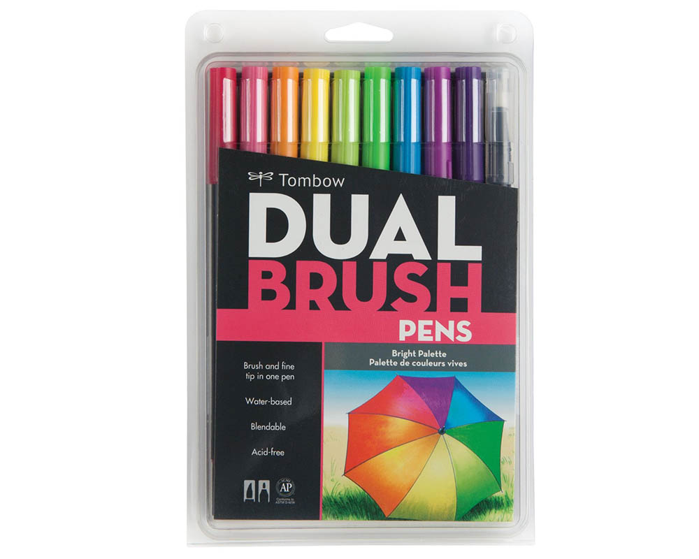 Tombow Dual Brush Pen Set - 10 Brights 