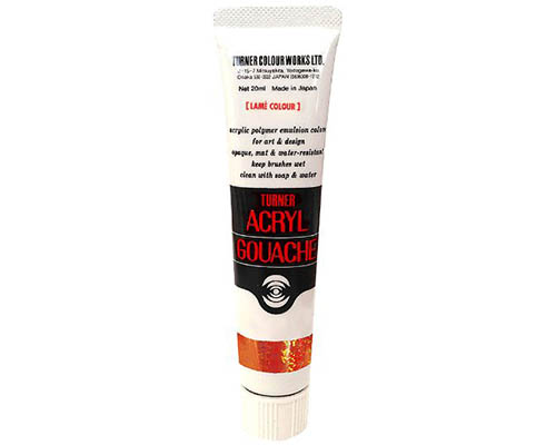 Turner Acryl Gouache  20mL Tube  Lamé Orange Crystal