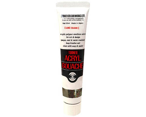 Turner Acryl Gouache  20mL Tube  Lamé Diamond Black