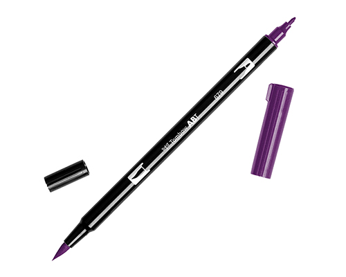 Tombow Dual Brush Pen 679 Dark Plum