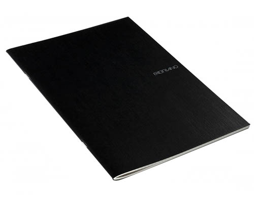 Fabriano EcoQua Lined Notebook 8.25"X11.7" Black
