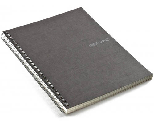 Fabriano EcoQua  Blank Notebook Spiral Binding 5.8"X8.25" Stone