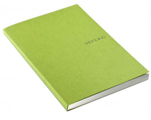 Fabriano EcoQua Dotted Notebook Glue Binding 5.8"X8.25" Lime