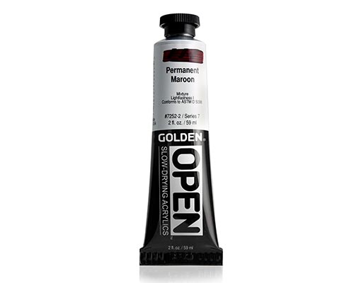 Golden OPEN Acrylics - Permanent Maroon - 2oz