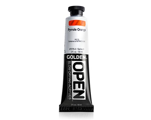 Golden OPEN Acrylics - Pyrrole Orange - 2oz