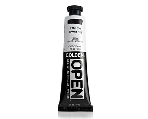 Golden OPEN Acrylics - Van Dyke Brown - 2oz