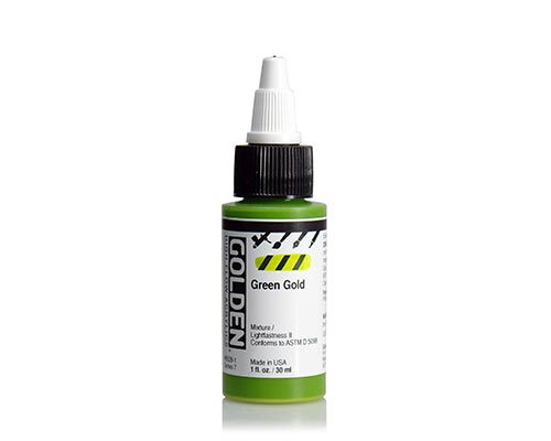 Golden High Flow Acrylics - Green Gold - 30 mL 