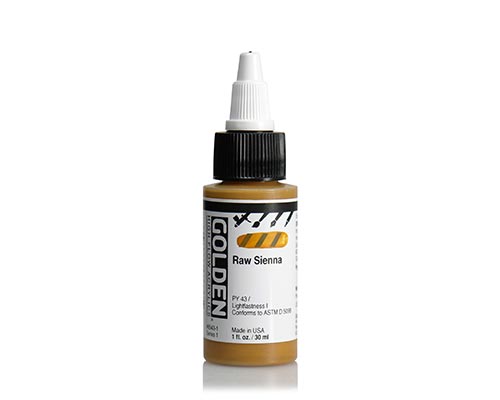 Golden High Flow Acrylics - Raw Sienna - 30 mL