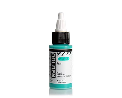 Golden High Flow Acrylics - Teal - 30 mL 