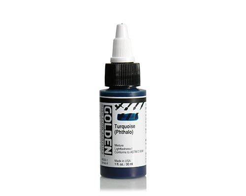 Golden High Flow Acrylics - Turquoise (Phthalo) - 30 mL