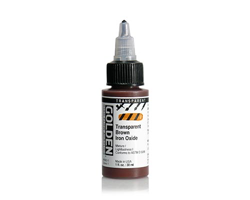 Golden High Flow Acrylics - Transparent Brown Iron Oxide - 30 mL