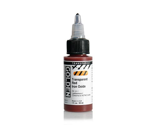 Golden High Flow Acrylics - Transparent Red Iron Oxide - 30 mL