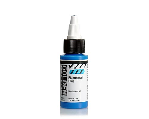 Golden High Flow Acrylics - Fluorescent Blue - 30 mL