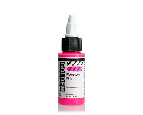 Golden High Flow Acrylics - Fluorescent Pink - 30 mL