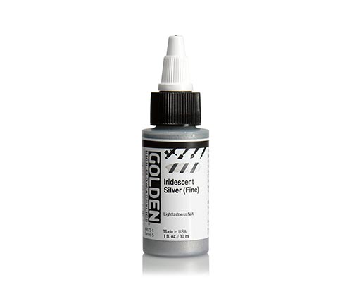 Golden High Flow Acrylics - Iridescent Silver - 30 mL