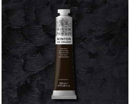 Winsor & Newton Winton Oil Colour - Lamp Black - 200mL