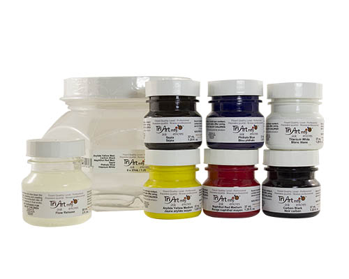  Tri-Art Inks Set of 6 - 37mL + Bonus 60mL Flow Release