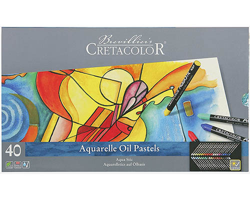 Cretacolor Aquastic Oil Pastels - Tin Set of 40