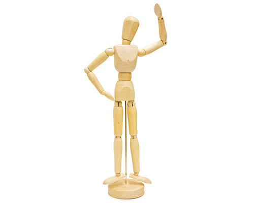 Natural Wood Mannequin - 12 in. Male