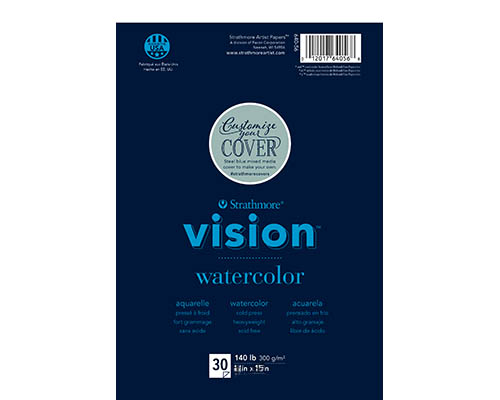 Strathmore Vision Watercolour Pad - Cold-Press - 30 Sheets - 140 lb. - 11 x 15 in.