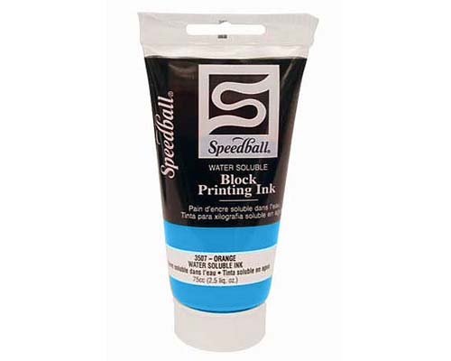 Speedball Water-Soluble Block Ink - Fluorescent Blue 2.5oz