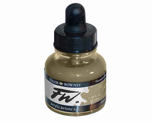 FW Acrylic Artists Ink  1oz  Shimmer Gold