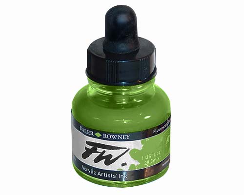 FW Acrylic Artists Ink  1oz  Shimmer Green